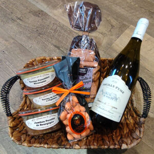 Panier cadeau avec des produits locaux