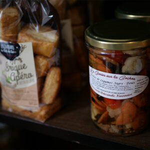 Nos Pickles préparés Maison et des biscuits salés artisanaux